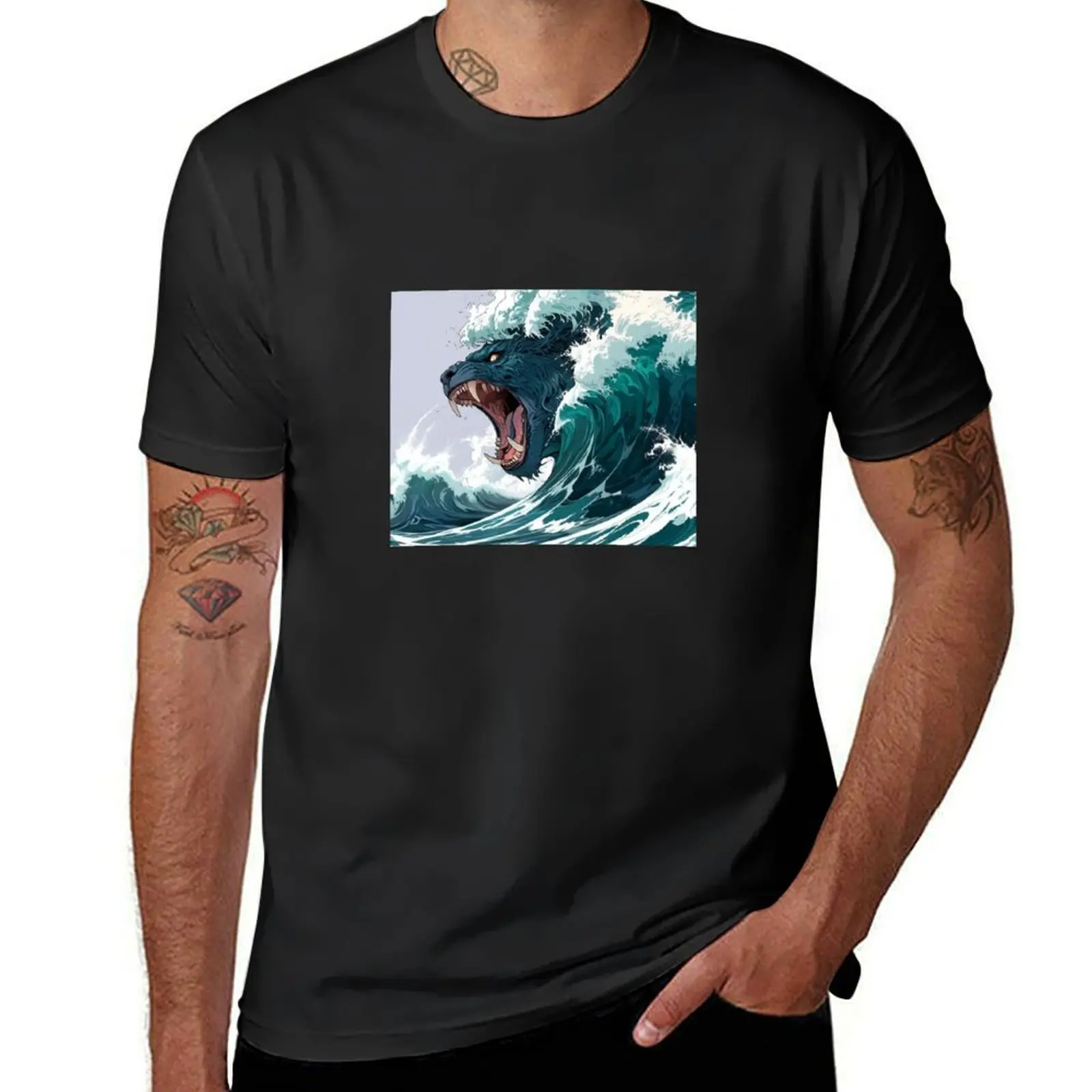 

The Seas are Roaring. T-Shirt anime Blouse t shirts men