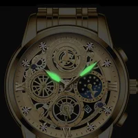 BINBOND luxe Quartz pour hommes montre bracelet en acier inoxydable cadran de luxe lumineux 30M étanche hommes d'affaires montre-bracelet 3