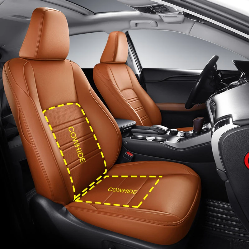 

Custom Fit Car Accessories Seat Covers for 5 Seats Full Set Top Quality Leather Specific for Lexus RX300 RX350 RX450 EX UX NX CT