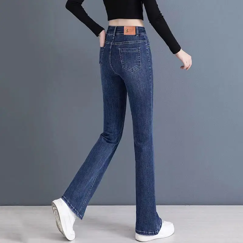 Women's Autumn and Winter New Fashion Elegant High Waist Solid Color Casual Versatile Western Comfortable Youth Popular Pants