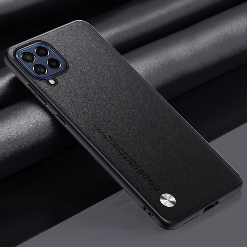 Luxury PU Leather Shockproof Phone Case - Matte Silicone Full Protection Cover