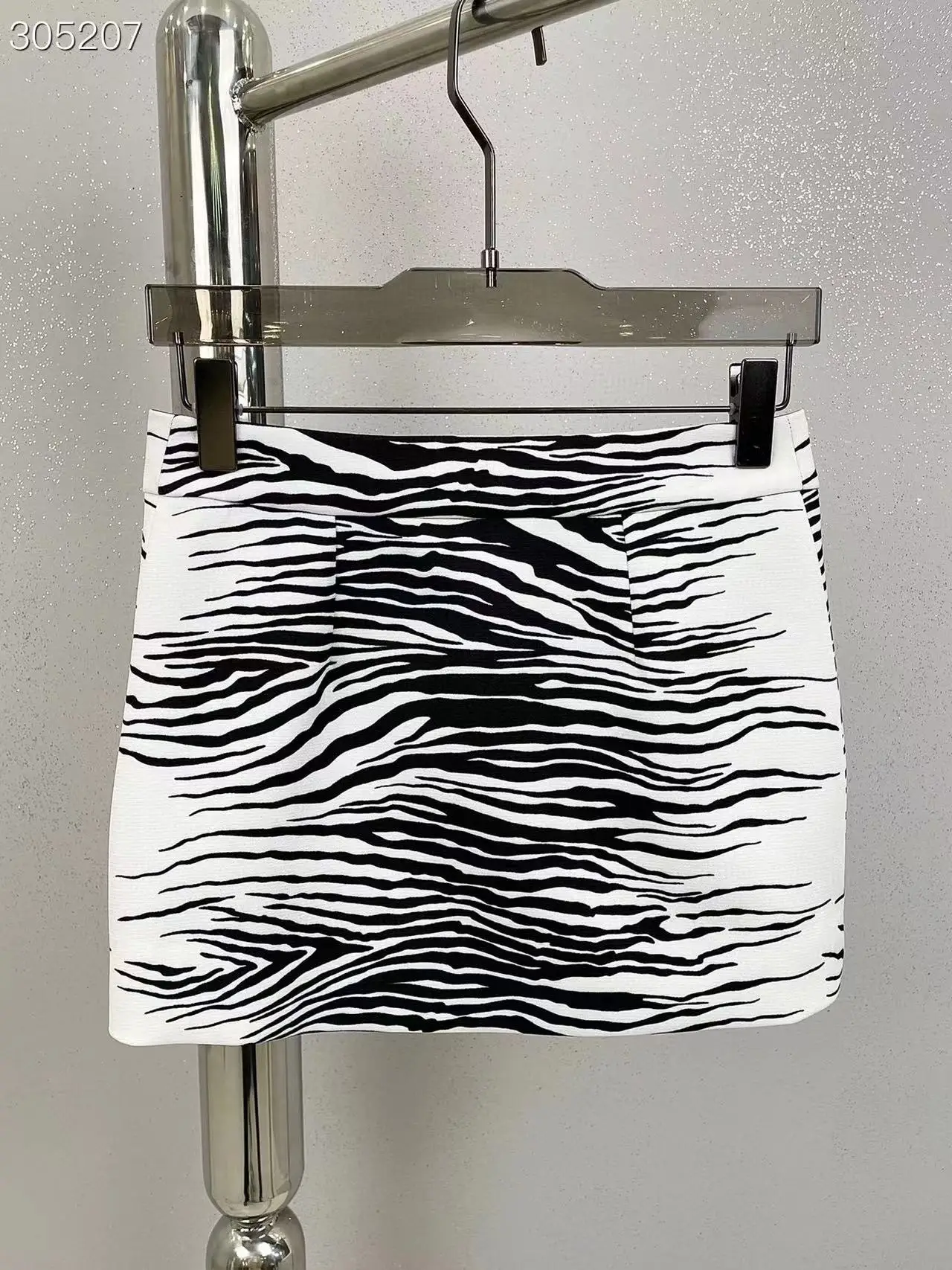 

2023 Zebra stripe Print Mini Skirt Runway Women Sexy Ladies Hot Sale High Waist Cotton Slim Skirts Fashion Holiday Clothes