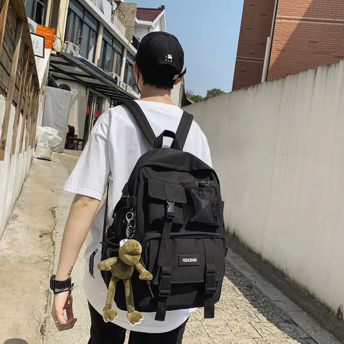 2024 Women School Backpack Black Nylon Bagpack Female Anti Theft Rucksack Casual Lady Travel Bag Korean Back Pack Mochila