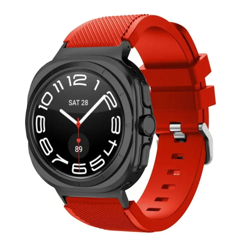 Stripe Texture Soft Silicone Watch Strap - Enhanced Replacement Wristband Accessory