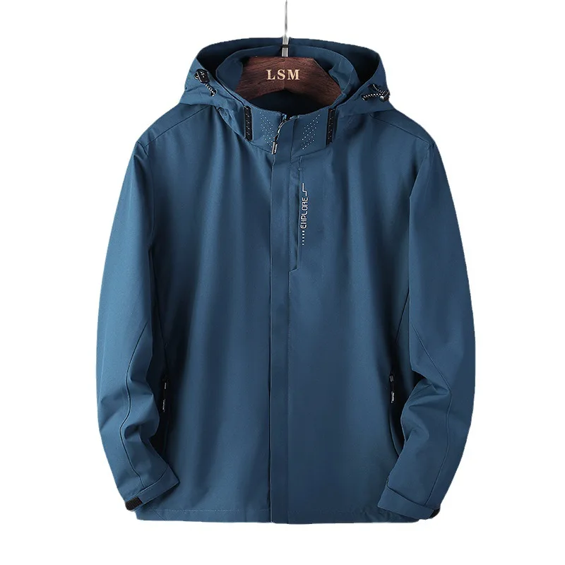 Autumn Clothing Jacket Men Plus Size Coats Male Water Proof Hooded Oversize Windbreak Outwear Camping Sweatshirts Hiking Jackets