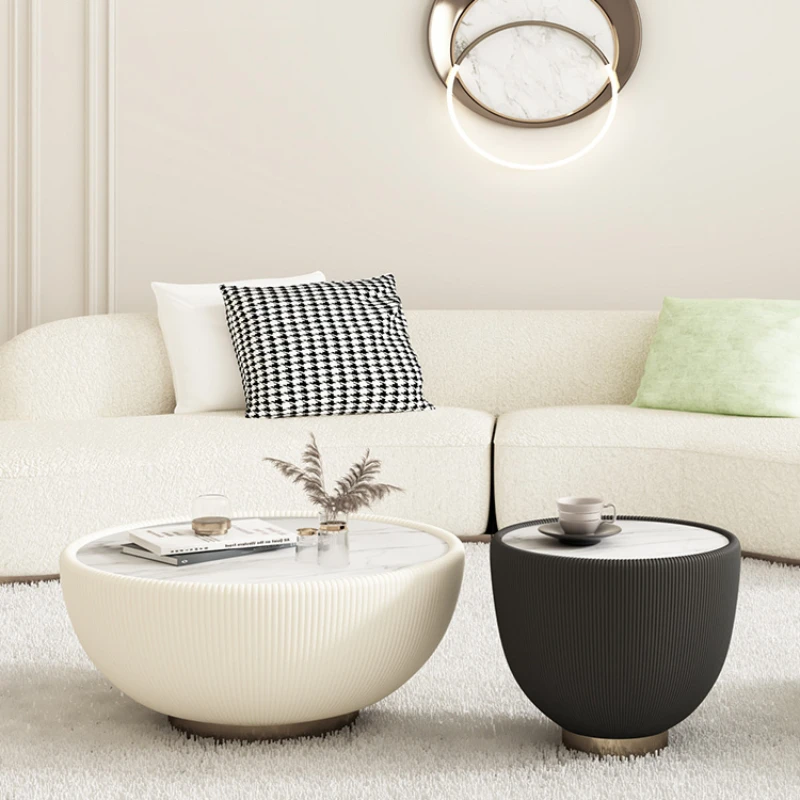 

Moon coffee table modern creative round living room high-end simple size apartment high-grade sense