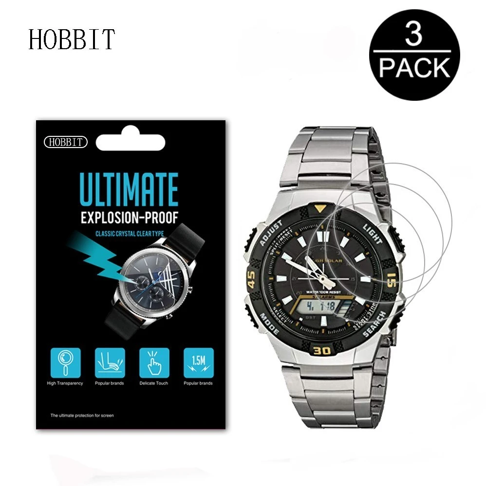 3 Pacchetto A Prova Di Esplosione Della Protezione Dello Schermo Lcd Pellicola Per Casio Orologio Digitale Aq S810 Aq-S810W-1A 3A 1B 4A Aqs800Wd-1Ev A