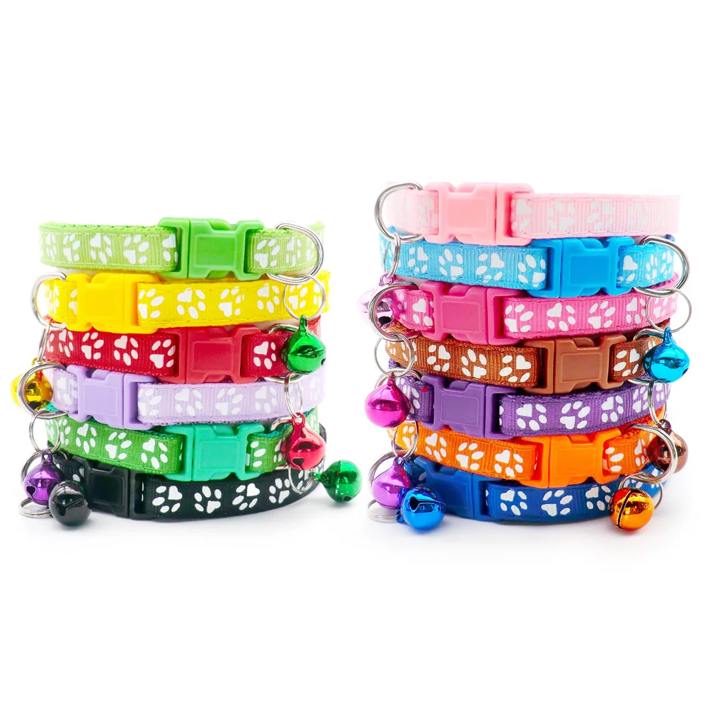 Pet Collar 12 Pcs Collars for Cat Collar With Bell Adjustable Necklace Cat Puppy Kitten Collar Pet Cats Perro