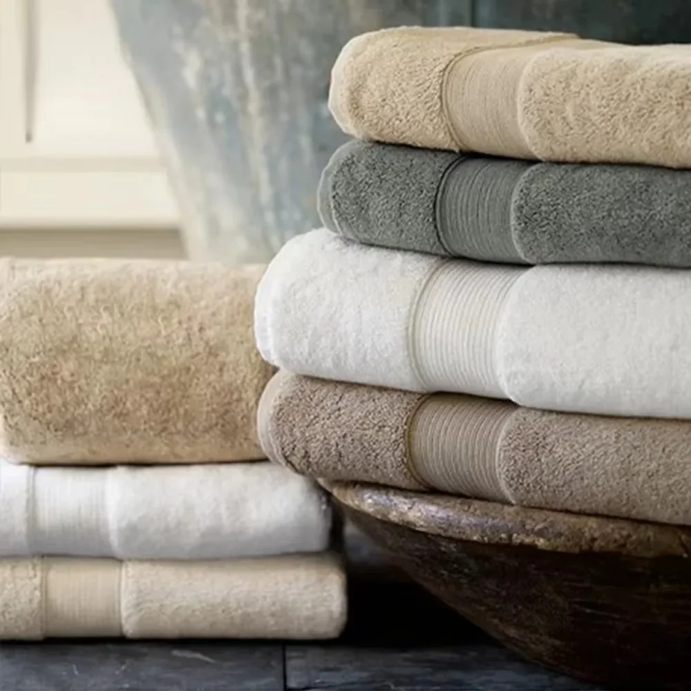 Egyptian Cotton Beach Towel Terry Bath Towels Bathroom 70*140cm 650g Thick Luxury Solid for SPA Bathroom Bath Towels for Adults