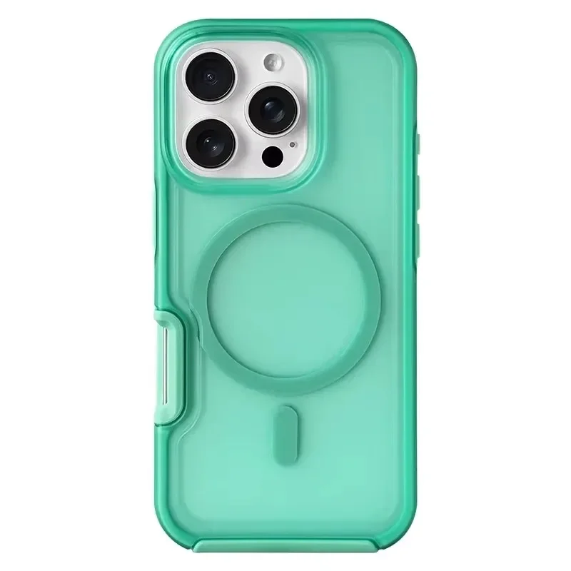 Fluorescent Candy Color Magnetic Matte Phone Case with Wireless Charging Protection