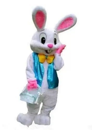 

New Adult Rabbit Bunny Light Blue WHite Mascot Costume Halloween Christmas Dress Full Body Props Outfit Mascot Costume
