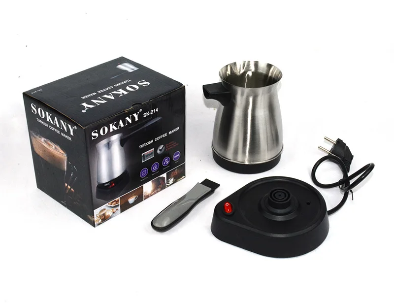 220V 5 Cup Electric Turkish Greek Coffee Maker Stainless Steel Machine Moka  Pot Portable Coffee Machine