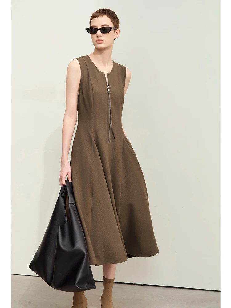 Amii Minimalism 2024 Women's Dresses New Autumn Holiday