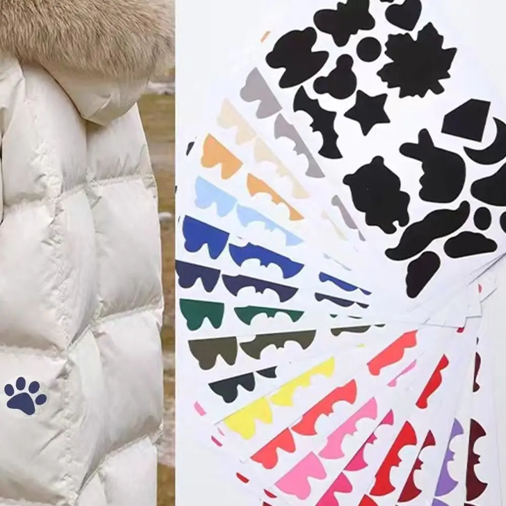 Description Picture 2 of itemApparel Applique Self Adhesive Patches Colorful Badge Sticker Elbow Patche Thermal Transfer Clothing Accessories Jacket Repair