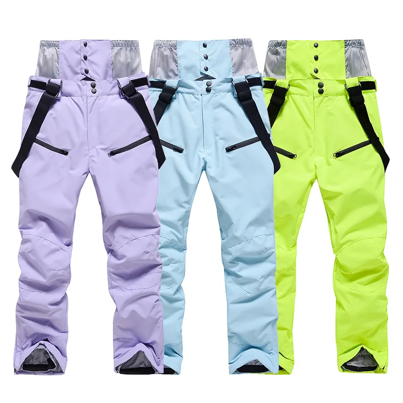 Ski Pants Men's and Women's Braces New Style Ski Pants Winter Windproof Waterproof Warm and Thickened Snowboard Double Ski Pants