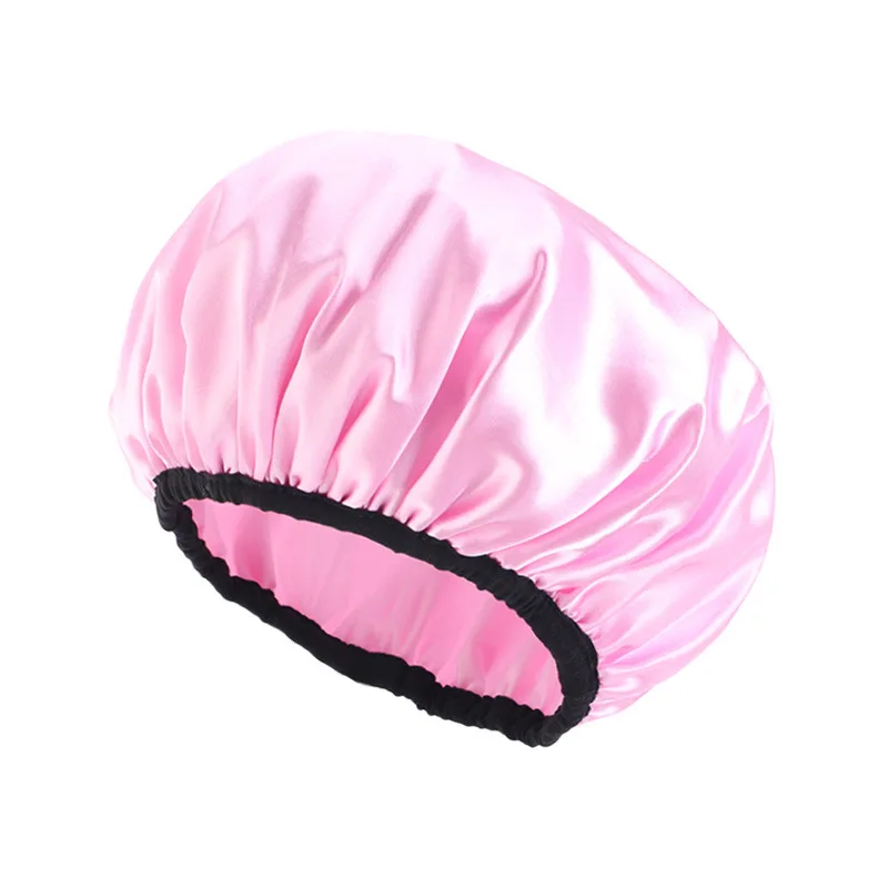Women's shower cap, adjustable and reusable, oversized, double-layer waterproof shower cap, waterproof exterior, EVA lining, sui