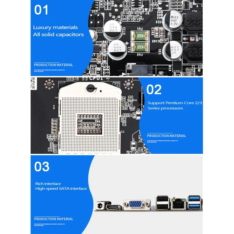 HM65 All-In-One Computer Motherboard ITX Edition Type PGA988 DDR3 Memory on Board VGA/HDMI-Compatible/LVDS Interface best desktop motherboard