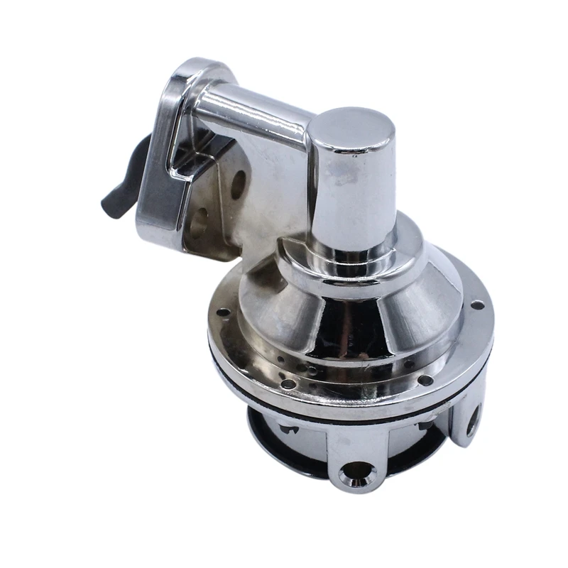 Chevy 소형 블록 기계식 연료 펌프, 밸브 2 개, 80 GPH 8 PSI - SBC (262-400), 크롬 자동차 액세서리, V8