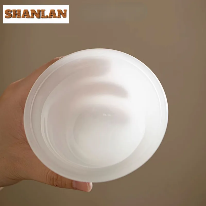 Glass Sancai White Jade Porcelain Gaiwan Luxury Tea Tureen Tea Bowl With Lid Kit Making Cover Bowl Chinese Set Ornaments