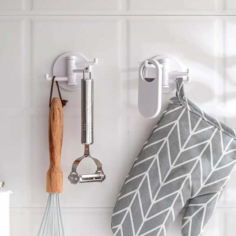 

Multifunctional kitchen bathroom non-punching non-marking hook, home door back wall strong sticking branch hook wall hook