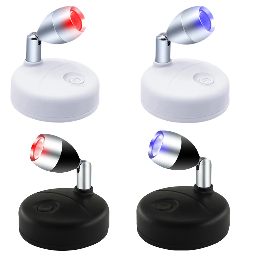 2Pcs LED Accent Light Remote Control Puck Light with Rotatable Light Head Dimmable RGB Rotatable Accent Lights Battery Operated 4