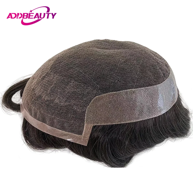 Protesi Capillare Uomo HD Lace, Sistema di Capelli Naturali, Parrucchino Topper HD Lace PU, Parrucca Uomo in Capelli Umani Indiani, Parrucche per la Linea del Capello - immagine 5