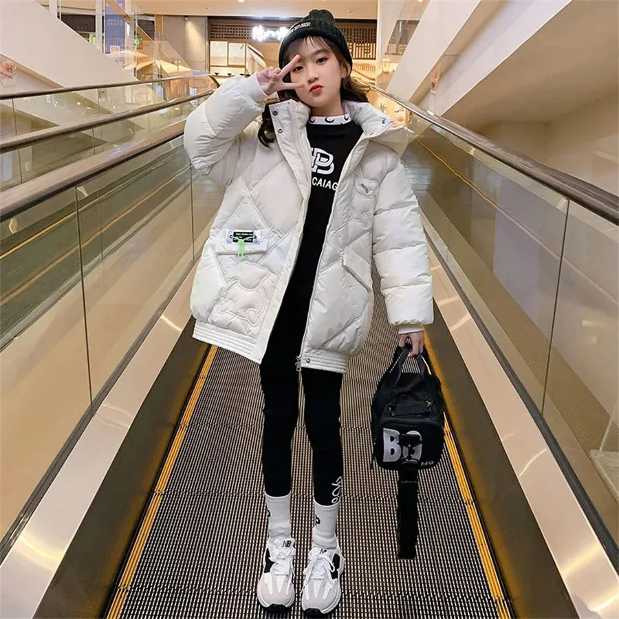 

Children Cotton Jacket 2022 New Winter Coat Fashion Kids Korean Outerwear School Clothes Girls Parkas 5 7 9 11 13 14 Years Old