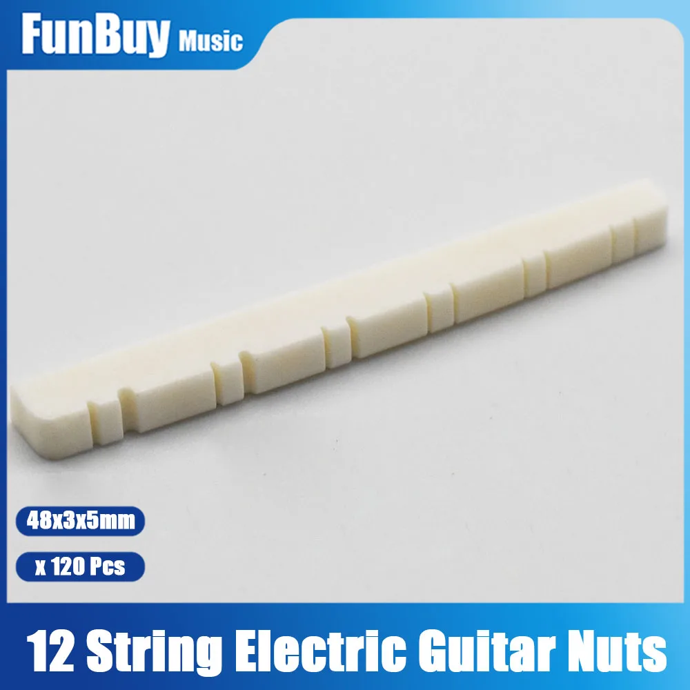 120pcs-slotted-real-bone-12-string-guitar-nuts-for-electric-guitar-48x3x5mm-electric-guitar-accessories