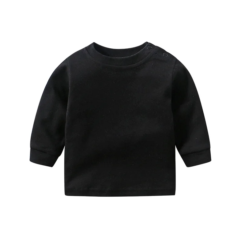 Four Seasons New Baby Long Sleeve T Shirts Infant Boy Cotton Bottoming Shirts Solid Toddler Girls/Boys Soft  T Shirts Kids Tee 4