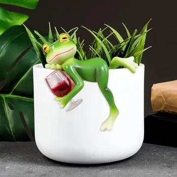 Mini Frog Plant Figurines 1