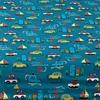 1 Simple Modern Sea Land Air printed matte Fitted Sheet, bedroom printed bed cover, bedding (excluding pillowcases) 6