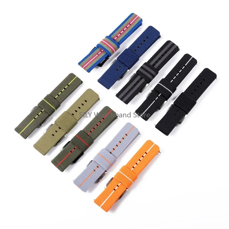 Versatile Nylon Sport Strap – Military-Grade Woven Elastic Bracelet with Quick Release
