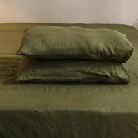 Bed Sheet Set 4 Piece 100% Pure Linen Bedding 1 Flat Sheet 1 Deep Pocket Fitted Sheet 2 Pillowcases Flax Sheets Set Bedding Set 4