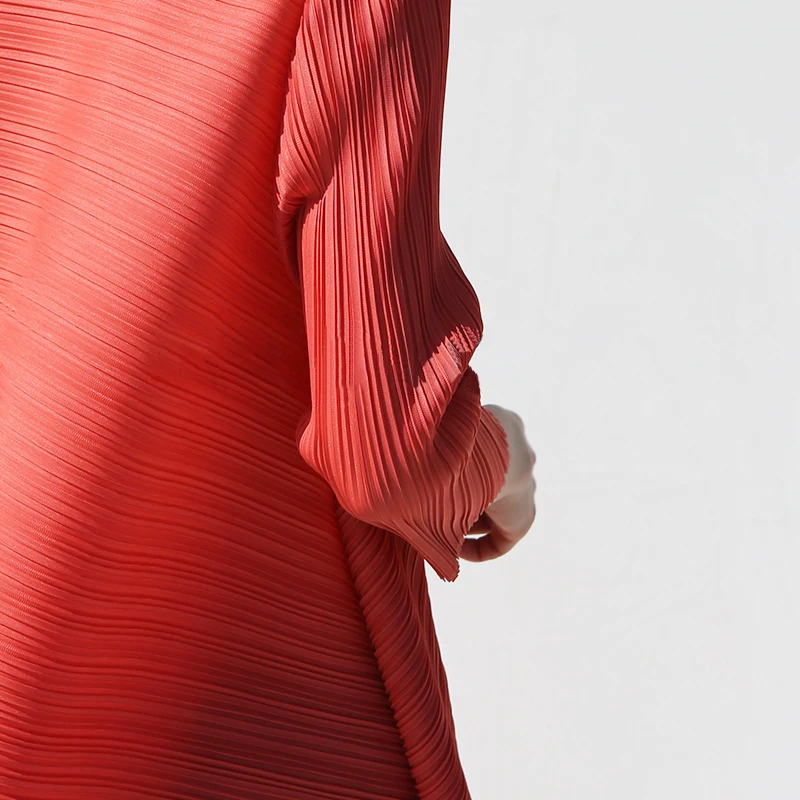 Miyake Pleated Women Two Piece Sets 2023 Summer Long Sleeve T-shirt Tops Ladies Loose Pants Original Designer Causal Clothes 6
