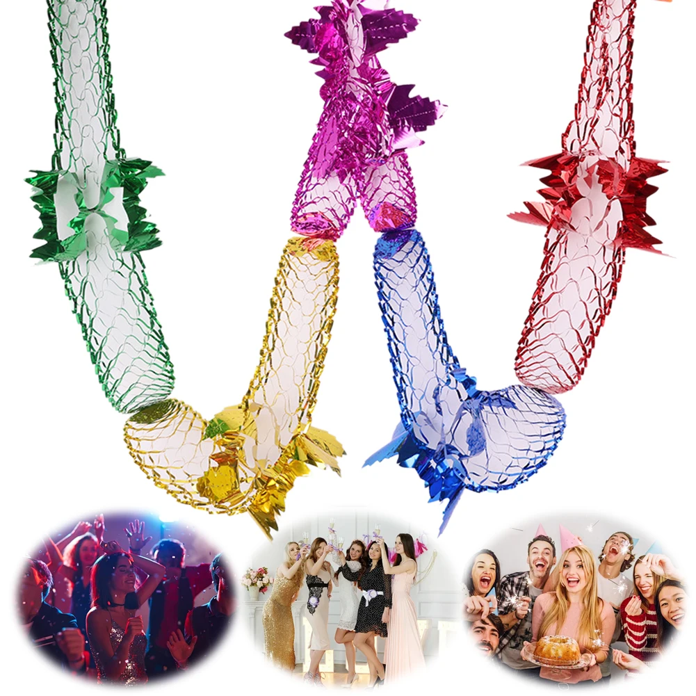 Metallic Foil Christmas Garland for Ceiling Hanging Party Decor