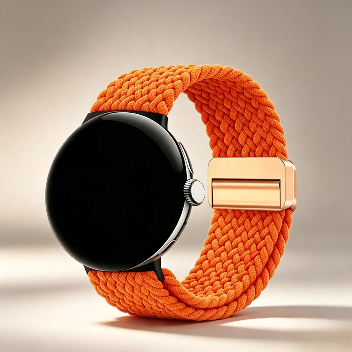 Nylon Elastic Braided Solo Loop Strap for Smartwatch - Adjustable Bracelet Band