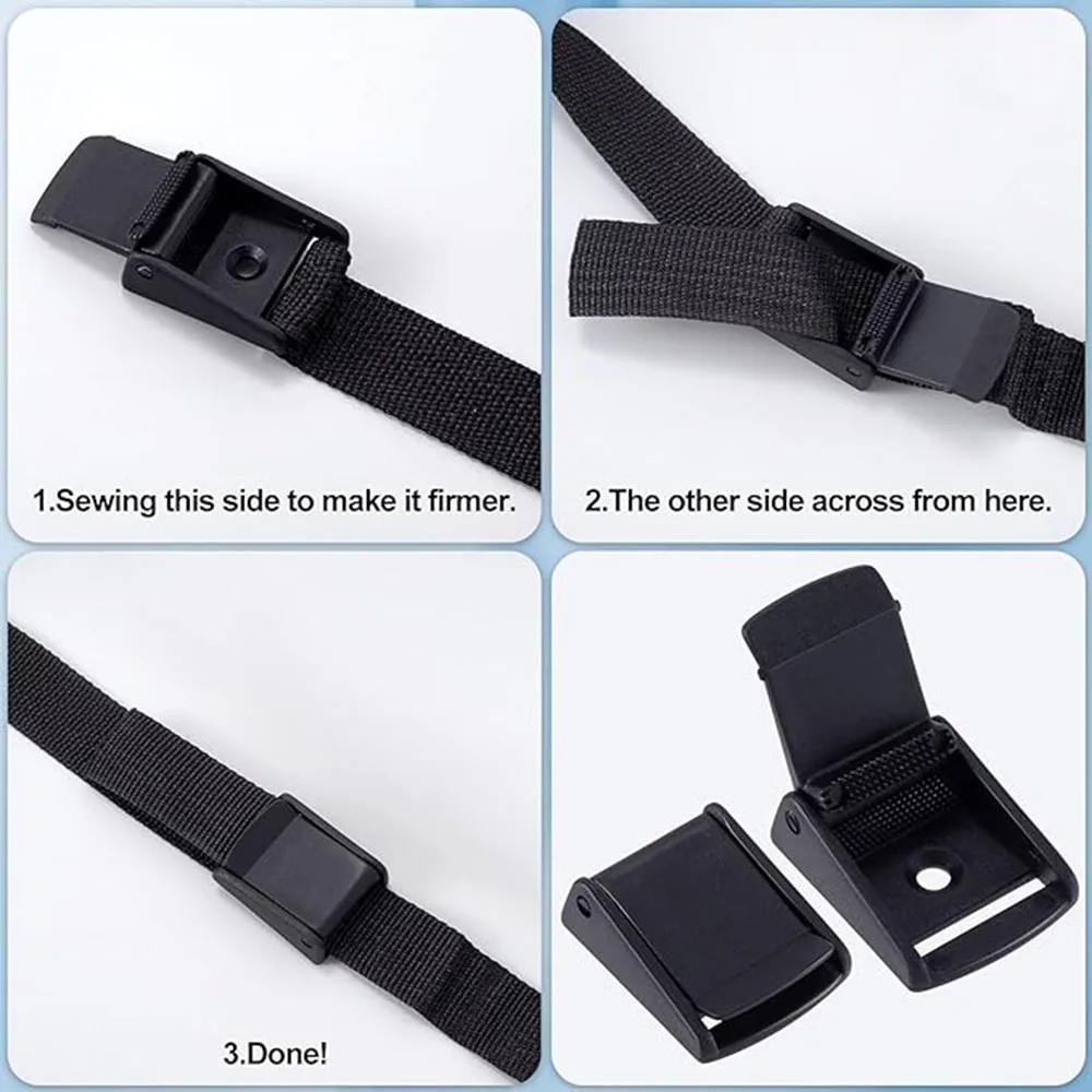 1pcs 15mm 20mm 25mm 32mm 38mm 50mm 캠 버클 벨트 클립 플라스틱 블랙 토글 클립 Molle 전술 배낭 스트랩