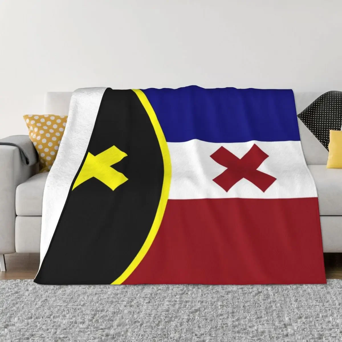 

l'manberg flag Throw Blanket Sofas Fluffy Shaggy Blankets