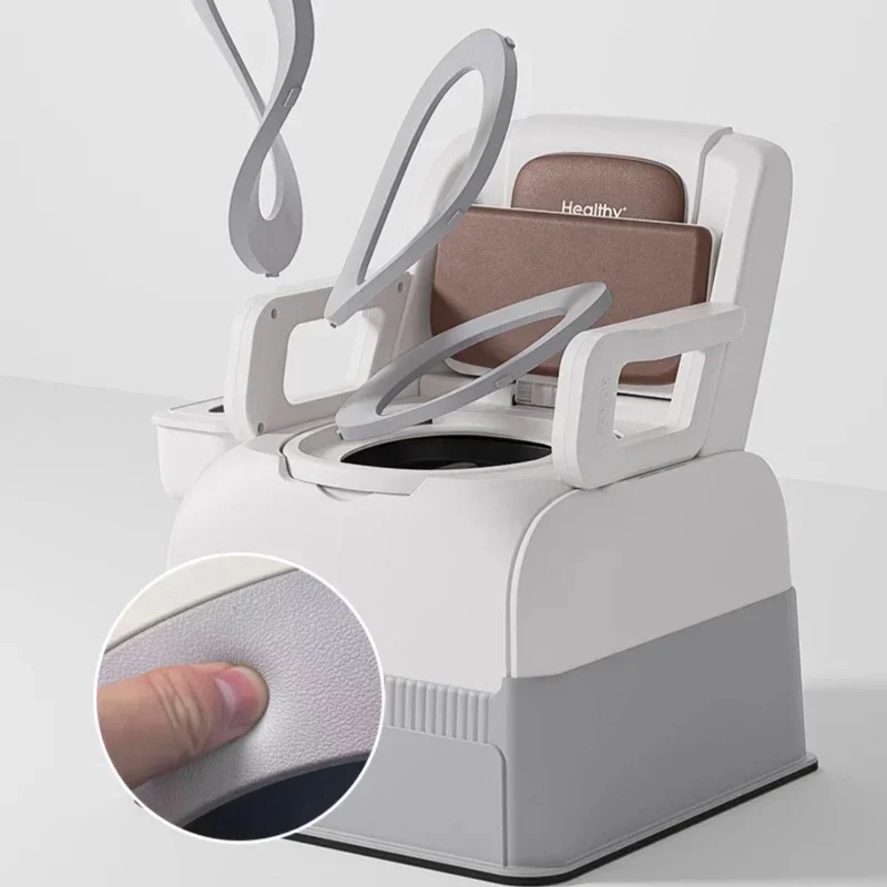 Odor-Resistant Portable Toilet, Easy Night Access Commode, Bedside Elderly Seat, Removable Pregnancy Toilet,   Sanitation Seat 5