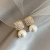 87001-48d3fa.jpg Micro ensemble de luxe brillant en Zircon, couleur or, pendentif carré en perles métalliques, nouveaux bijoux de fête, accessoires de mode pour femmes, 2025