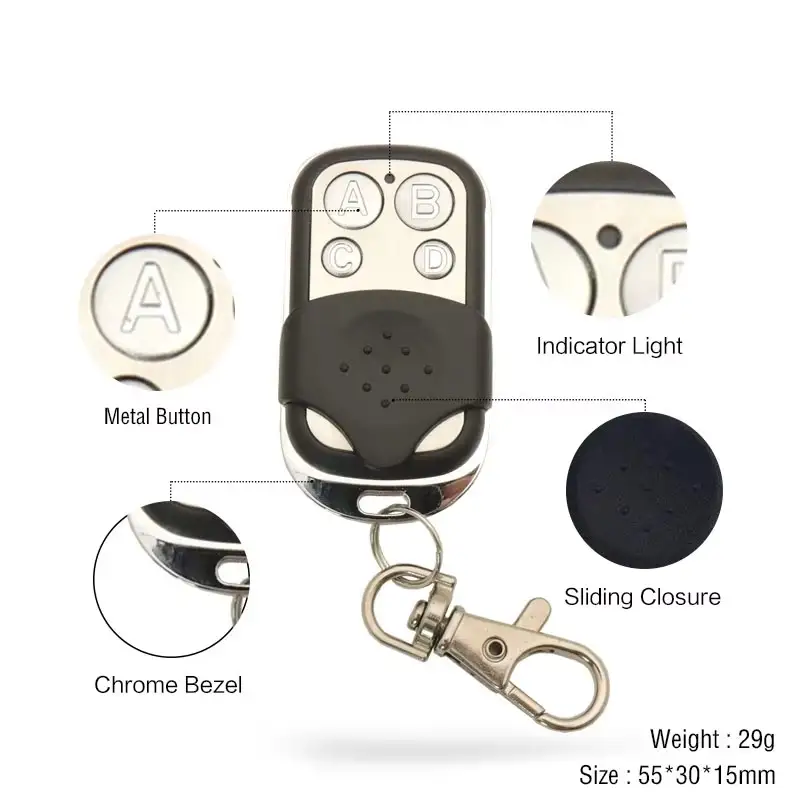 Clone Fixed Learning Code Rolling Code for Gate Garage Door, Cloning Duplicator Key, Fob A Distance Remote Control, 433MHz - Image 3