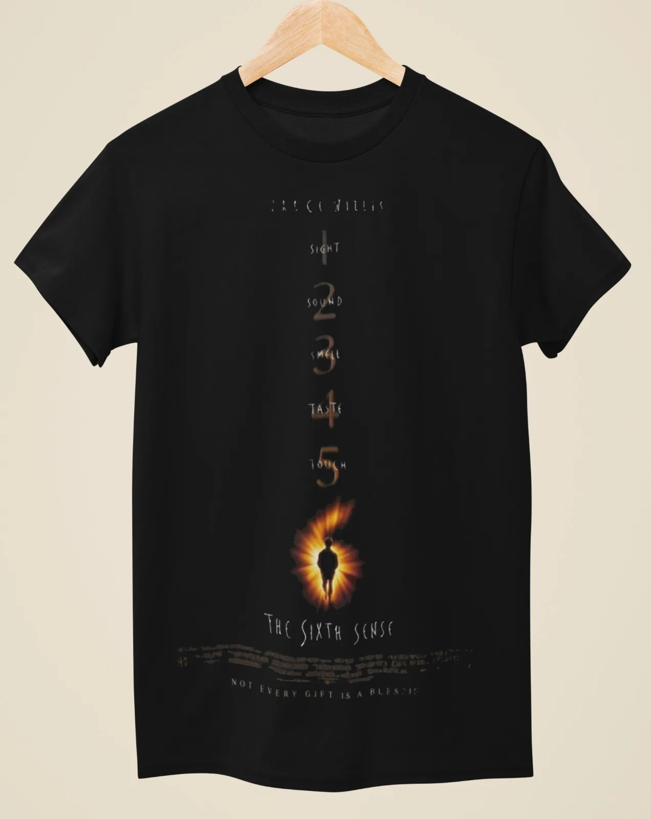 

Sixth Sense - Movie Poster Inspired Unisex Black T-Shirt