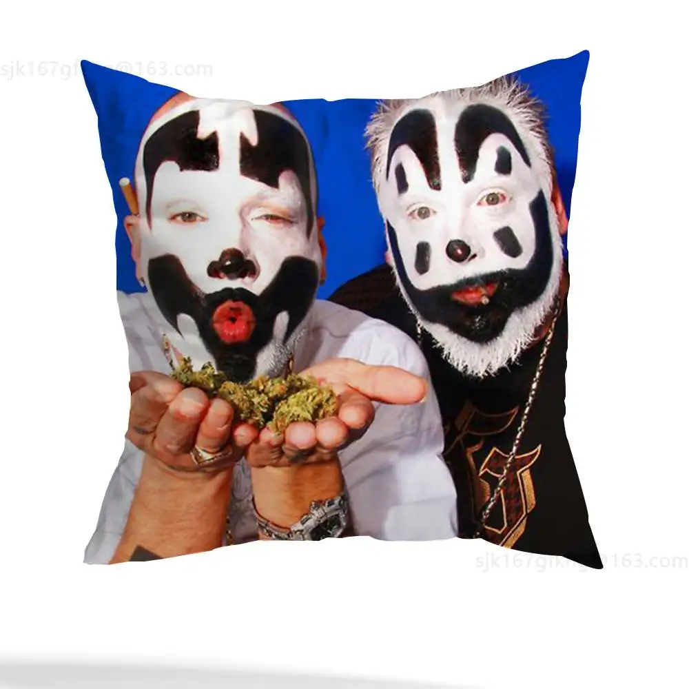 I-Insane Clown Posse Kissenbezug, Anti-Dustmite-Kissenbezug, unsichtbarer Reißverschluss, seidiger, kurzer Plüsch, Sofakissenbezug – Detail 8