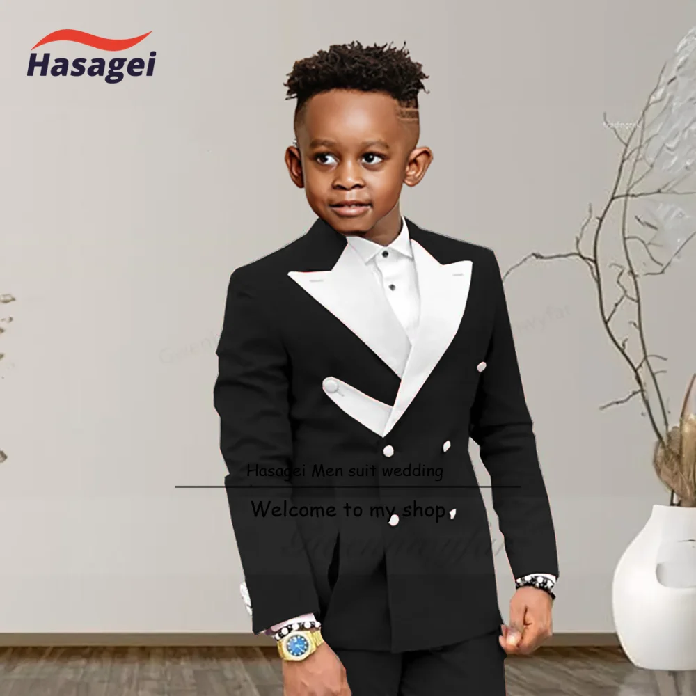 Boys Formal Suit Set Boys Suits Fashion Luxury Red Suit Set White Pointed Collar Buckle With Double Row Front Slotted Business Casual