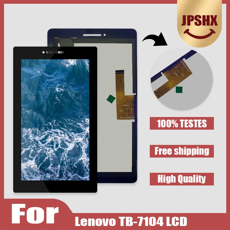 

New 7" LCD For Lenovo TAB E7 TB-7104 TB-7104F TB-7104N 7104N Display and Touch Screen Digitizer Assembly Replacement