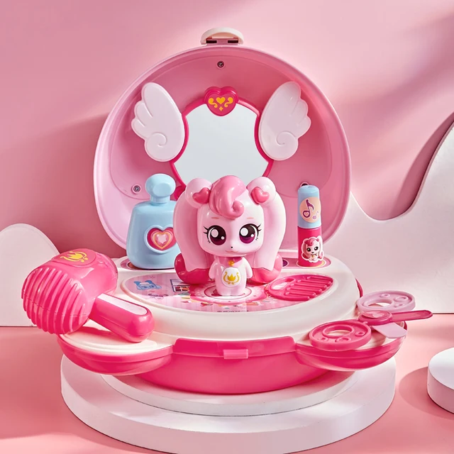 캐치! 티니핑 Cute Bag Dressing Pretend Play Make Up Toy Pink Simulation Makeup Set Play House Toys Birthday Christmas Gift For Girl 1