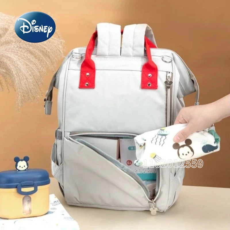 Disney Mickey New Diaper Bag Backpack Multifunctional Fashion Baby Bag Cartoon Baby Diaper Bag Backpack Large Capacity Backpack