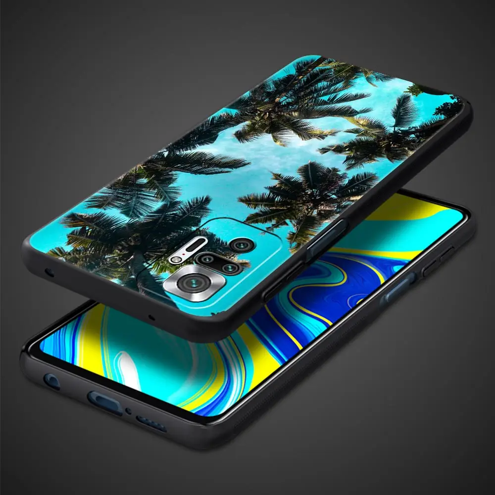 Tropical Palm Tree Silicone Phone Case - Summer Beach Design