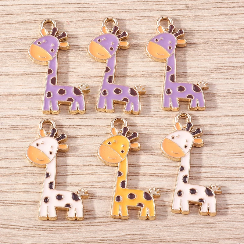 10 stücke 18x25mm Cartoon Tier Charms Emaille Dinosaurier Charms Anhänger für Schmuck Herstellung Ohrringe Halskette DIY Handwerk Zubehör – Detail 16