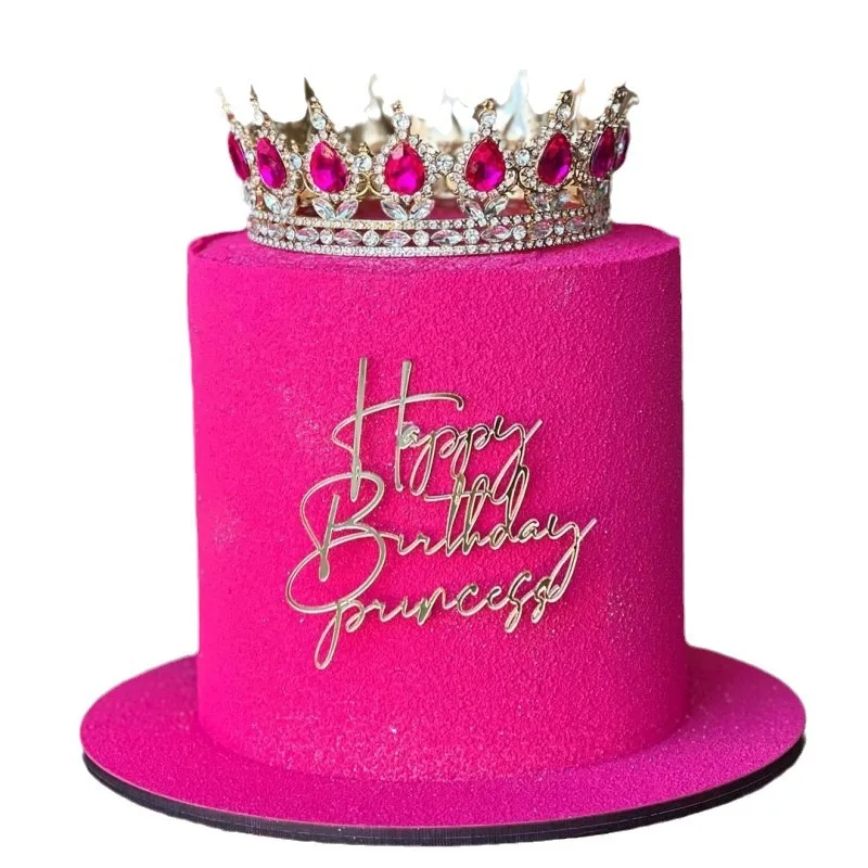 Set Decorazione Torta Happy Birthday Mamma – 7 Pezzi Oro Rosa – Topper Compleanno Per Mamma, Nonna - 3